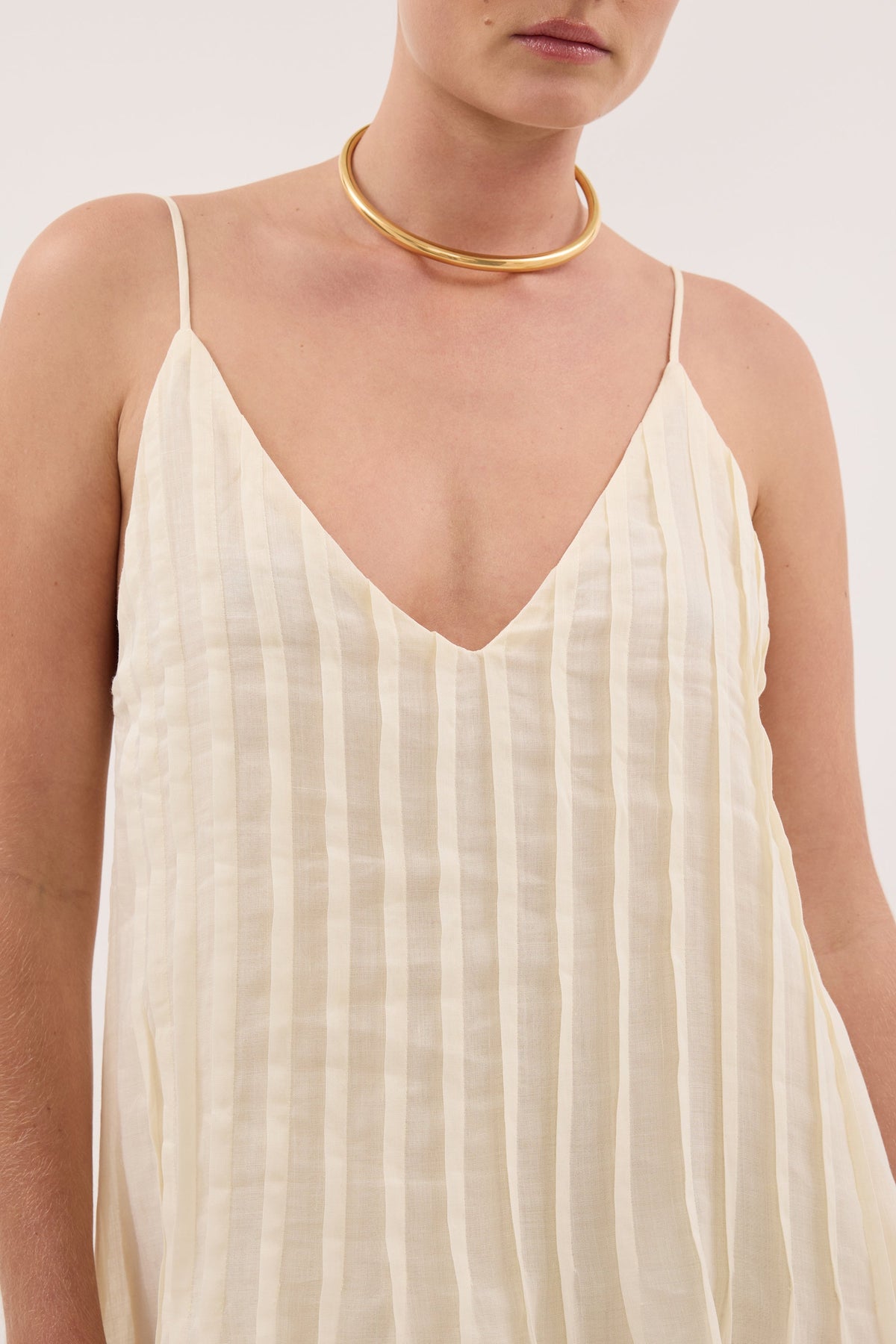 TAHLIA STRAW RAMIE MAXI DRESS