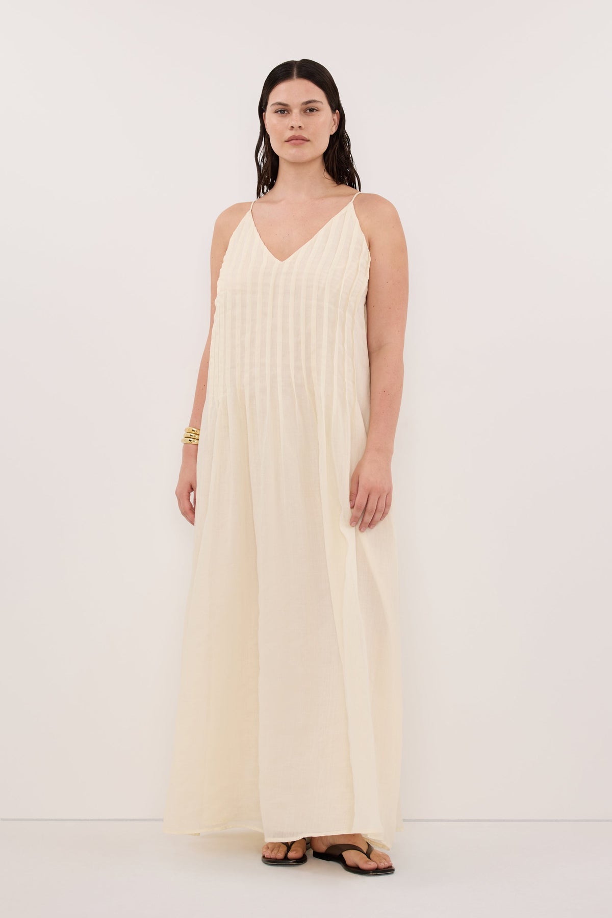 TAHLIA STRAW RAMIE MAXI DRESS