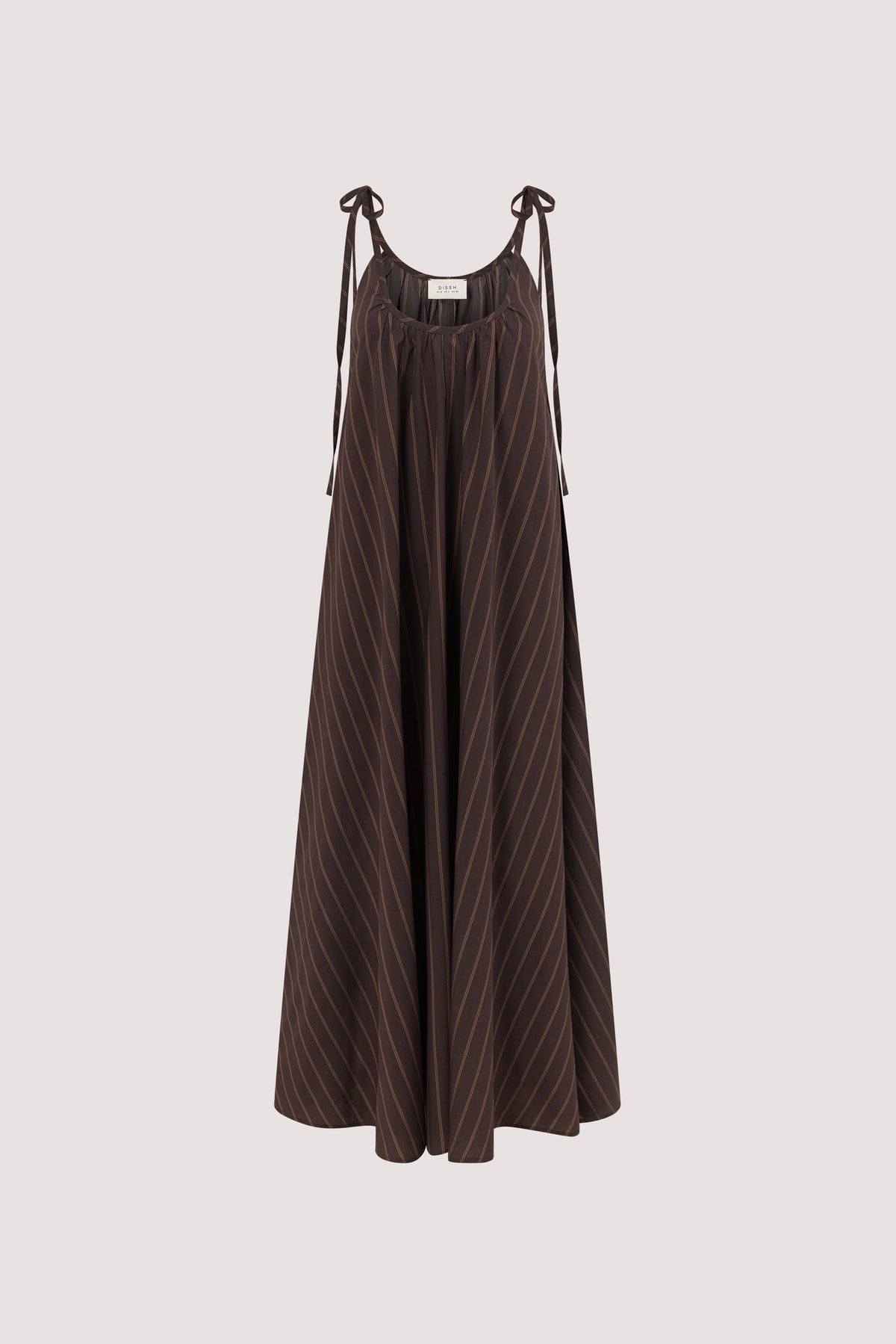 FABLE CHOC STRIPE MIDI DRESS