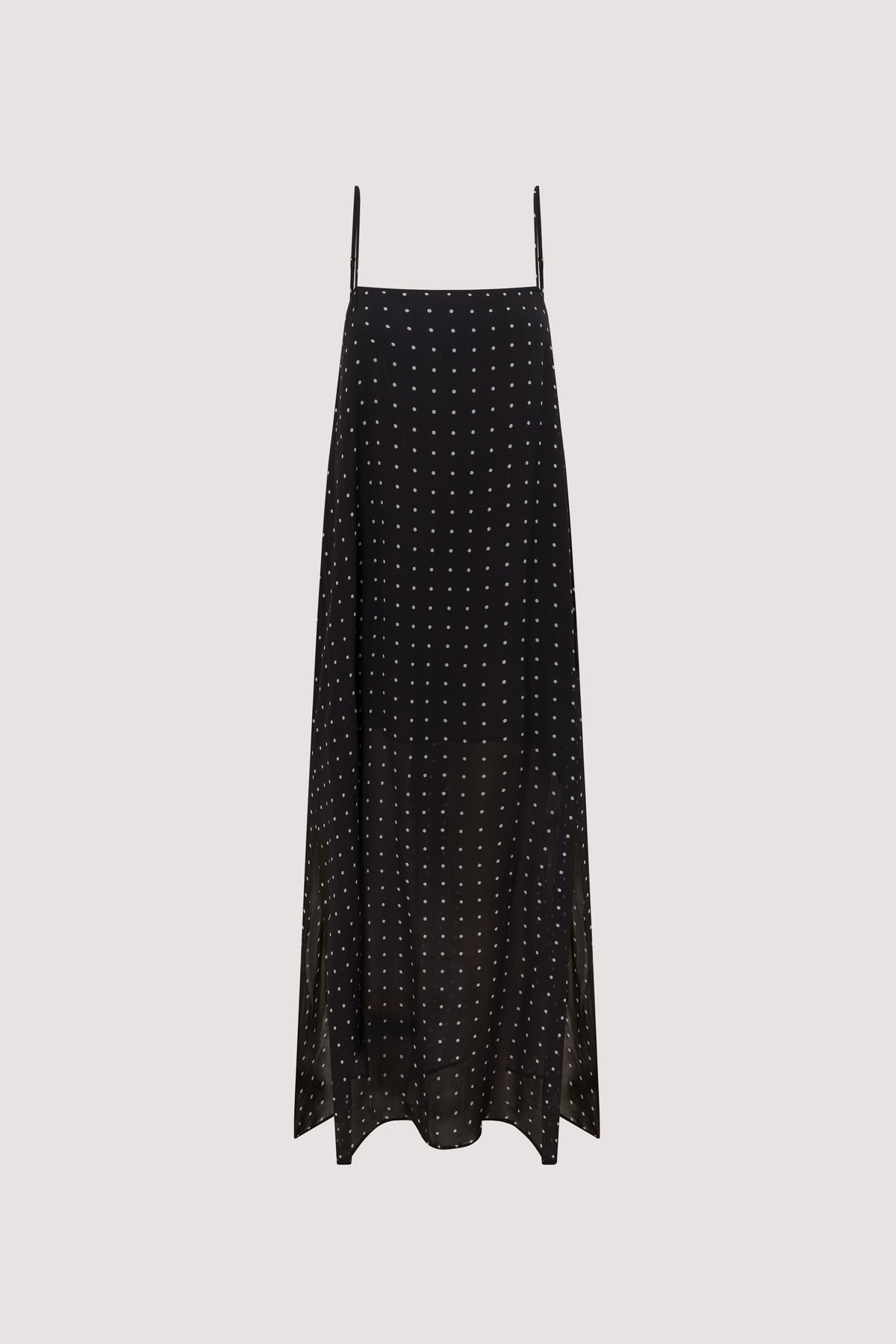 VANESSA BLACK SLEEVELESS MIDI DRESS