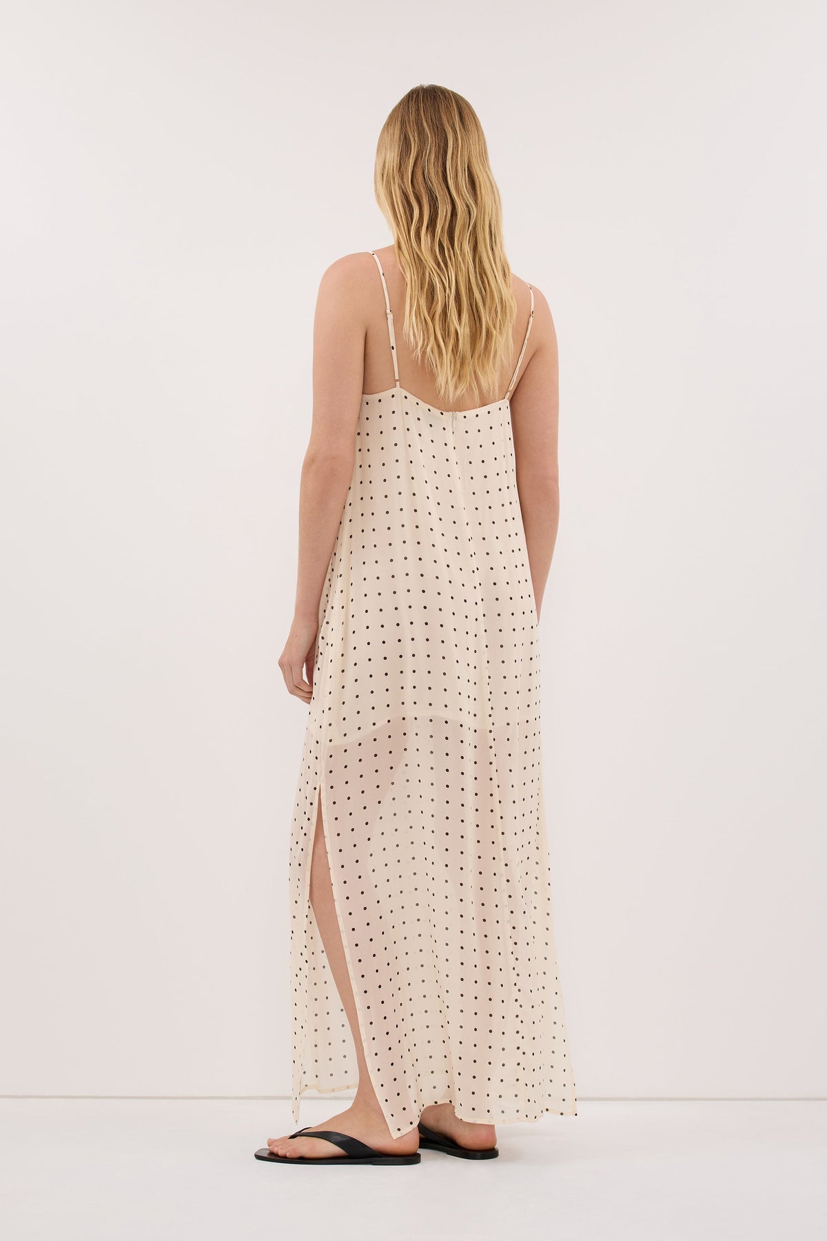 VANESSA SANDSTONE SLEEVELESS MIDI DRESS