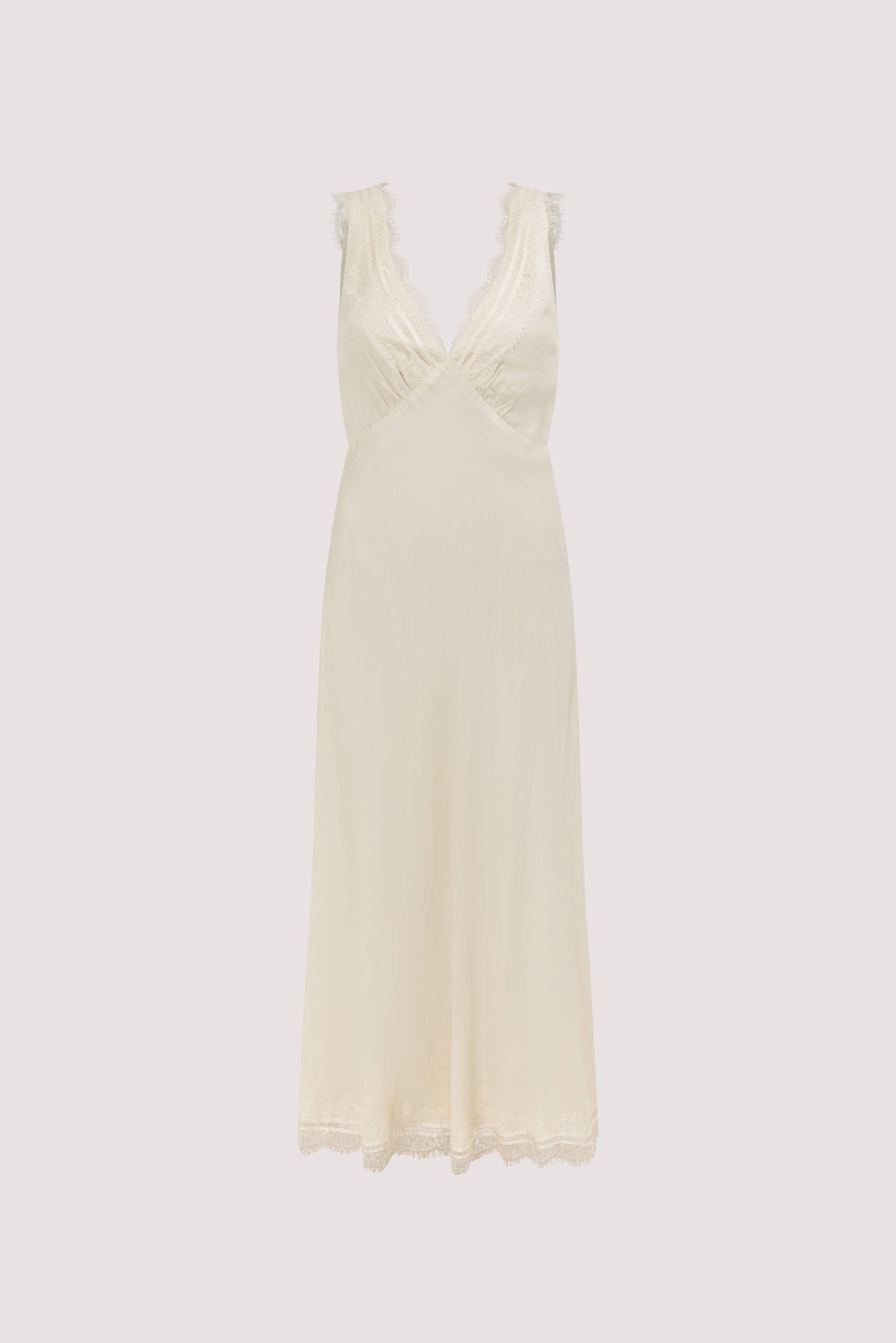 ANDREA SANDSTONE CUPRO MIDI DRESS