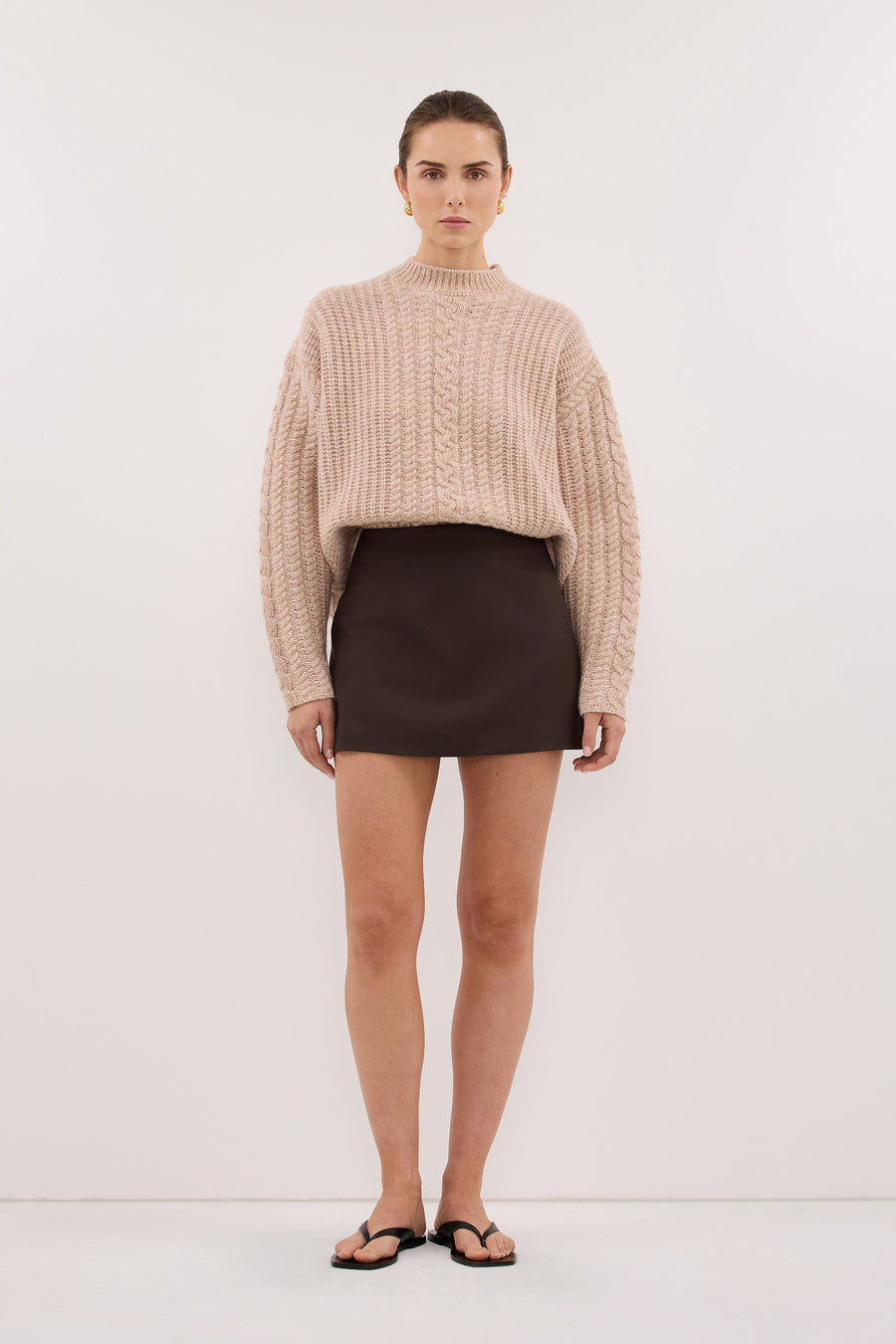SOHO BITTER CHOC TAILORED SKORT
