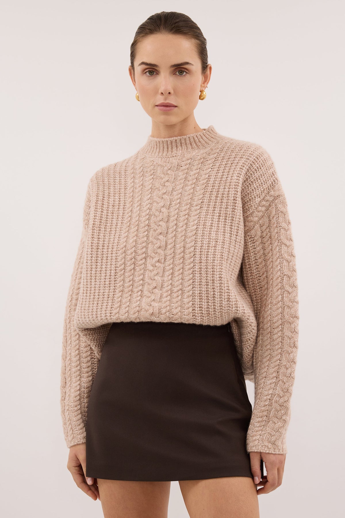 SOHO BITTER CHOC TAILORED SKORT