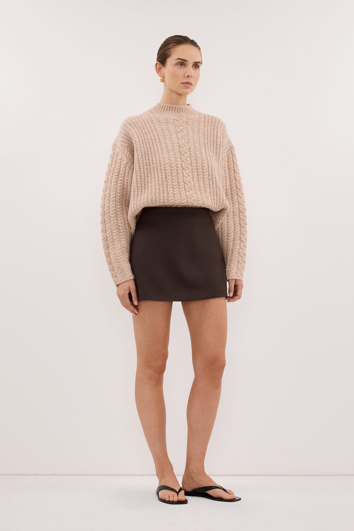 SOHO BITTER CHOC TAILORED SKORT