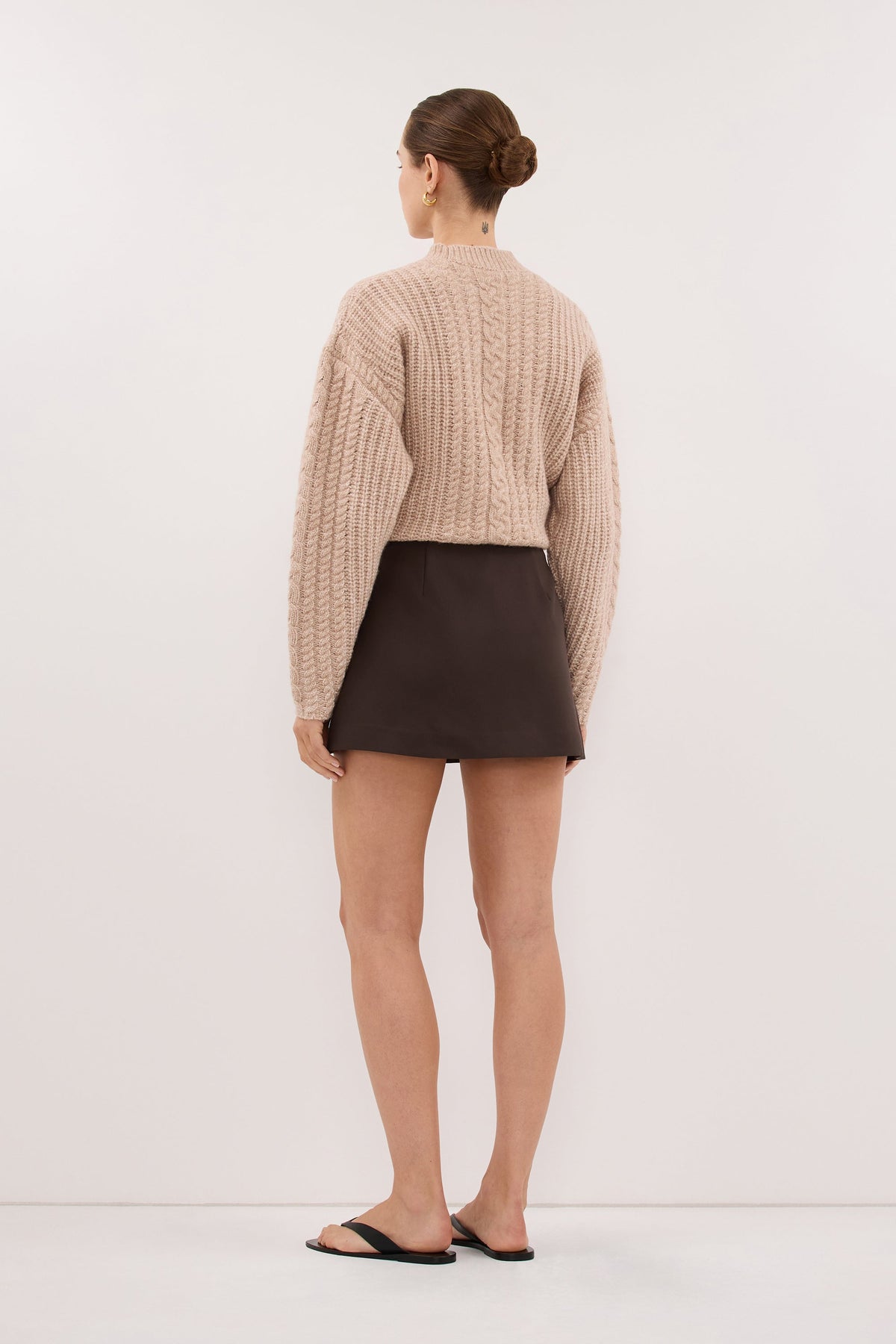 SOHO BITTER CHOC TAILORED SKORT