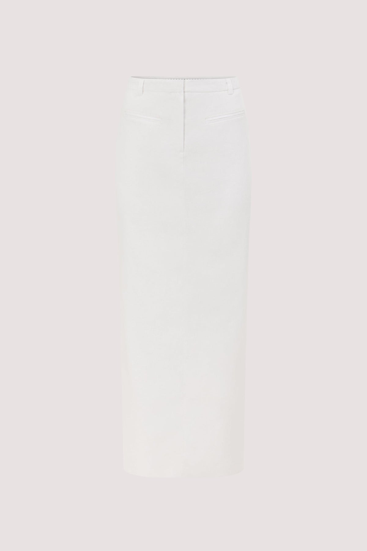 WINONA WHITE LINEN MIDI SKIRT