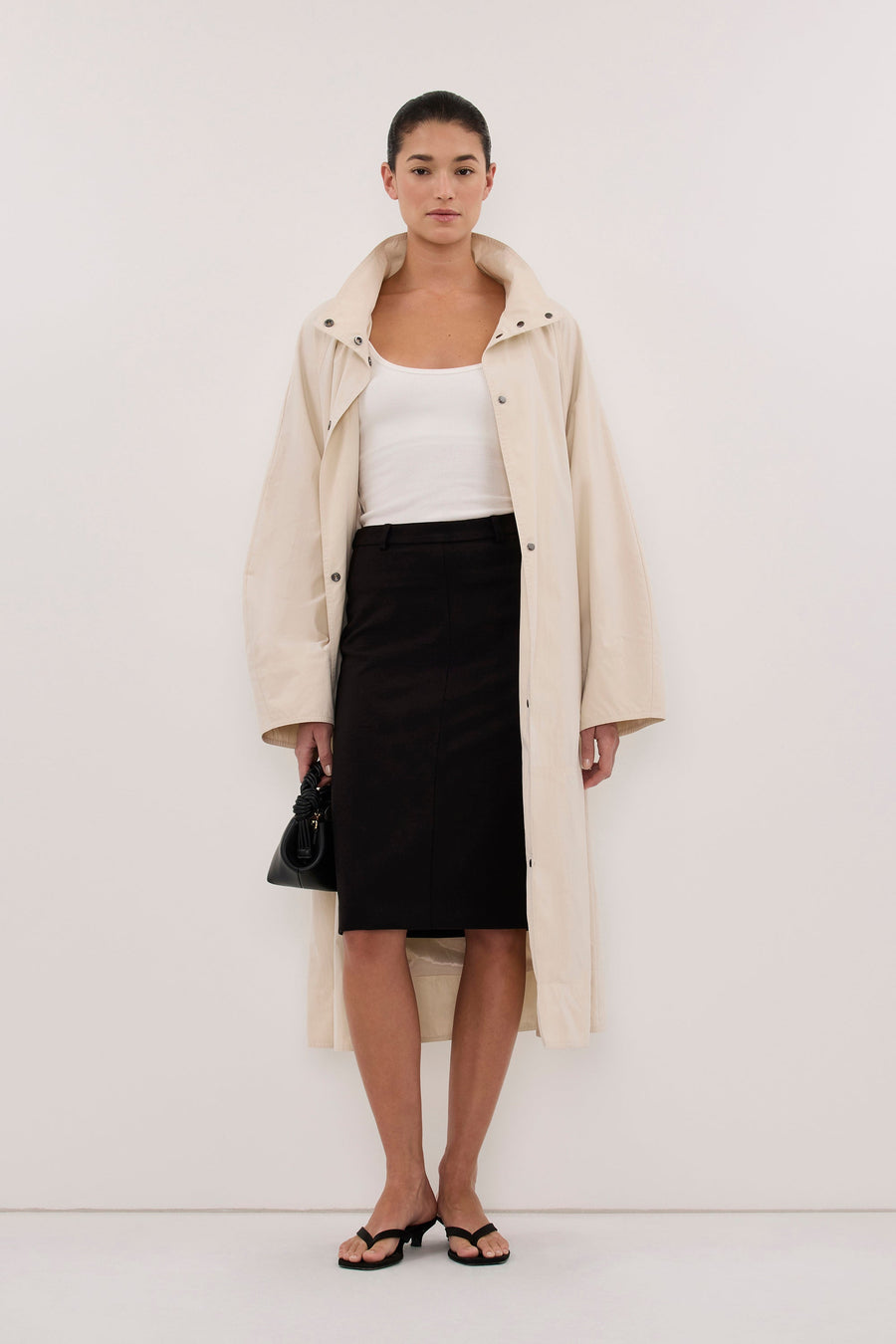 CHIARA BLACK BELOW THE KNEE SKIRT