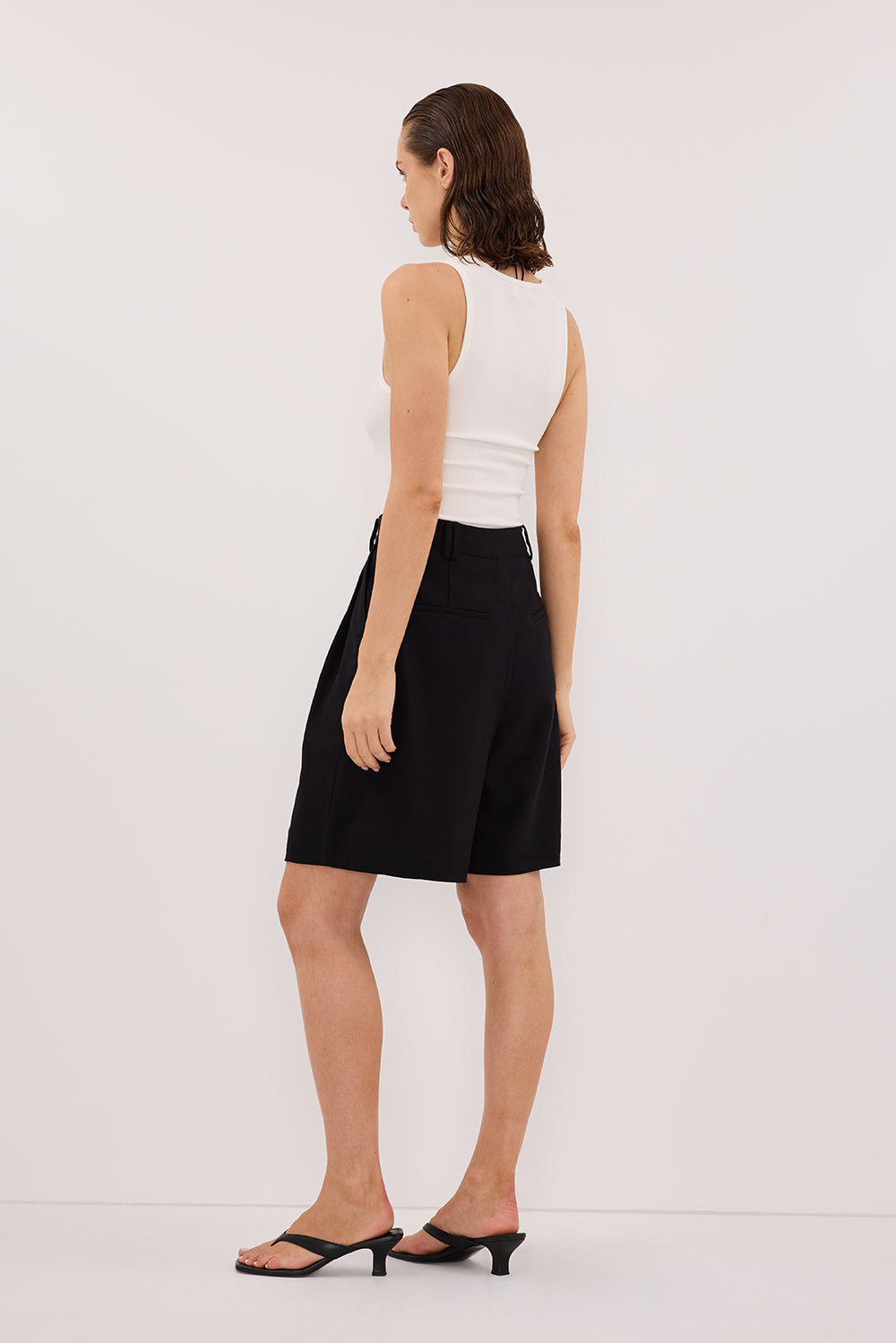 LIZA BLACK TAILORED BERMUDA SHORT