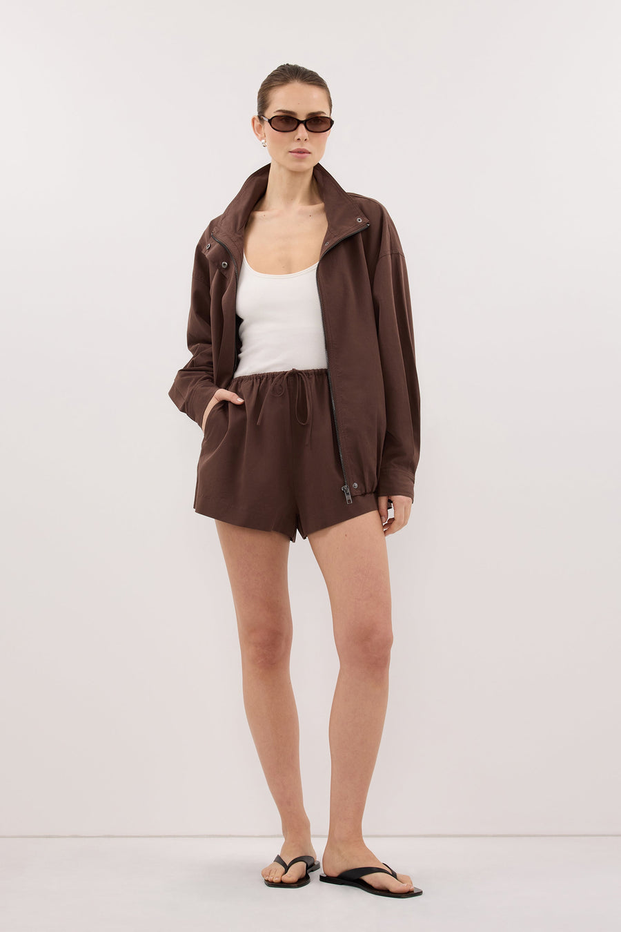 RORY MILK CHOC LIGHTWEIGHT TRACK SHORT
