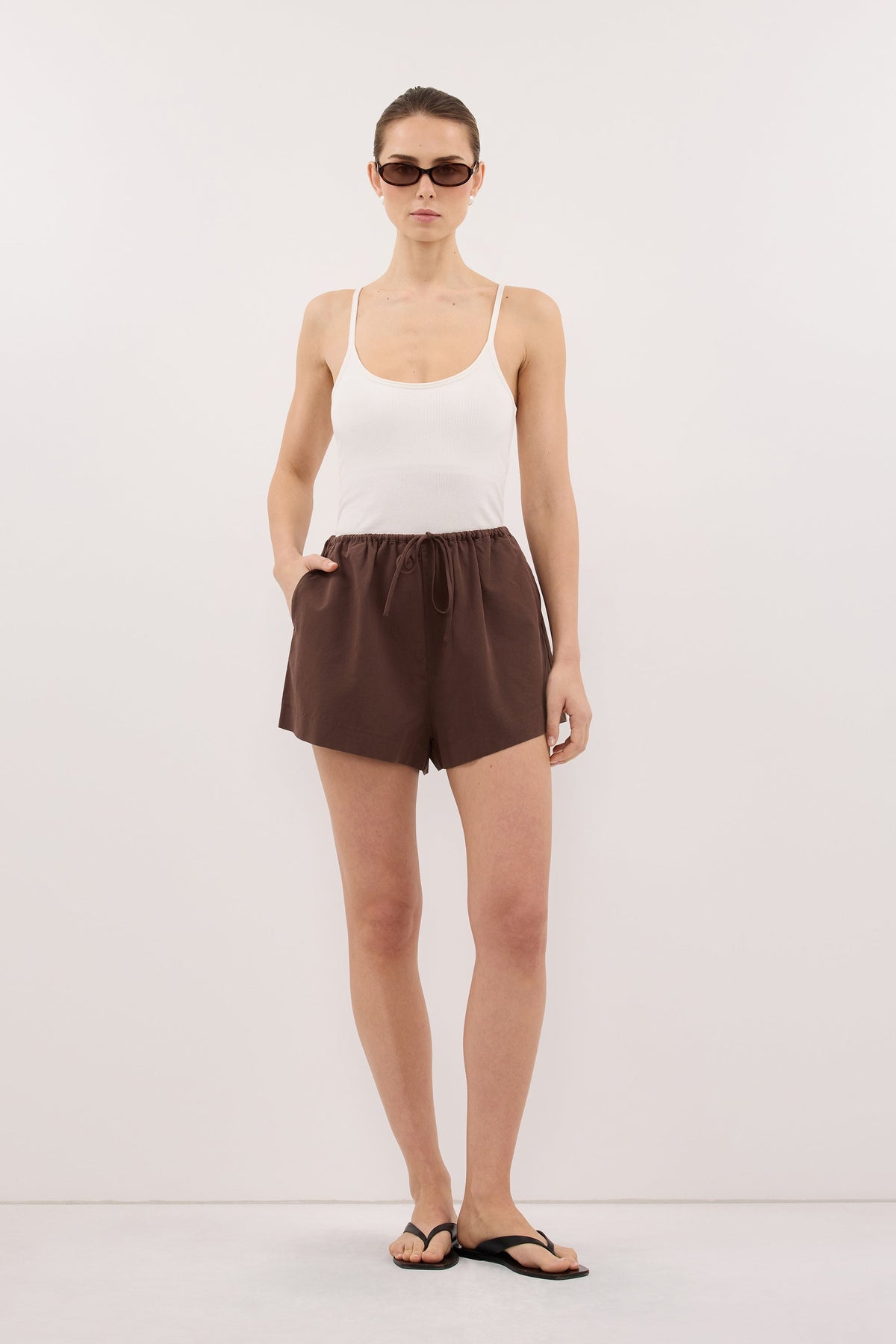 RORY MILK CHOC LIGHTWEIGHT TRACK SHORT