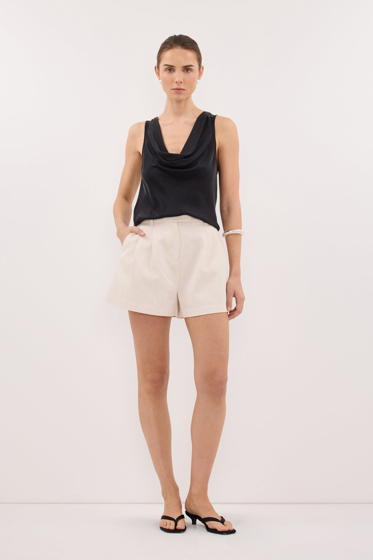 ROSALIE CREAM MARLE TAILORED SHORT