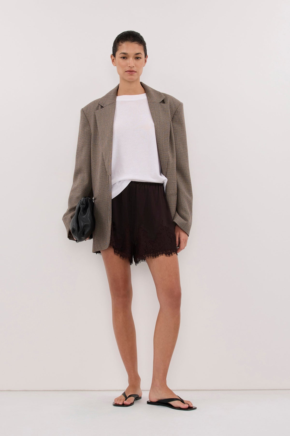 SELENE ESPRESSO SATIN SHORT