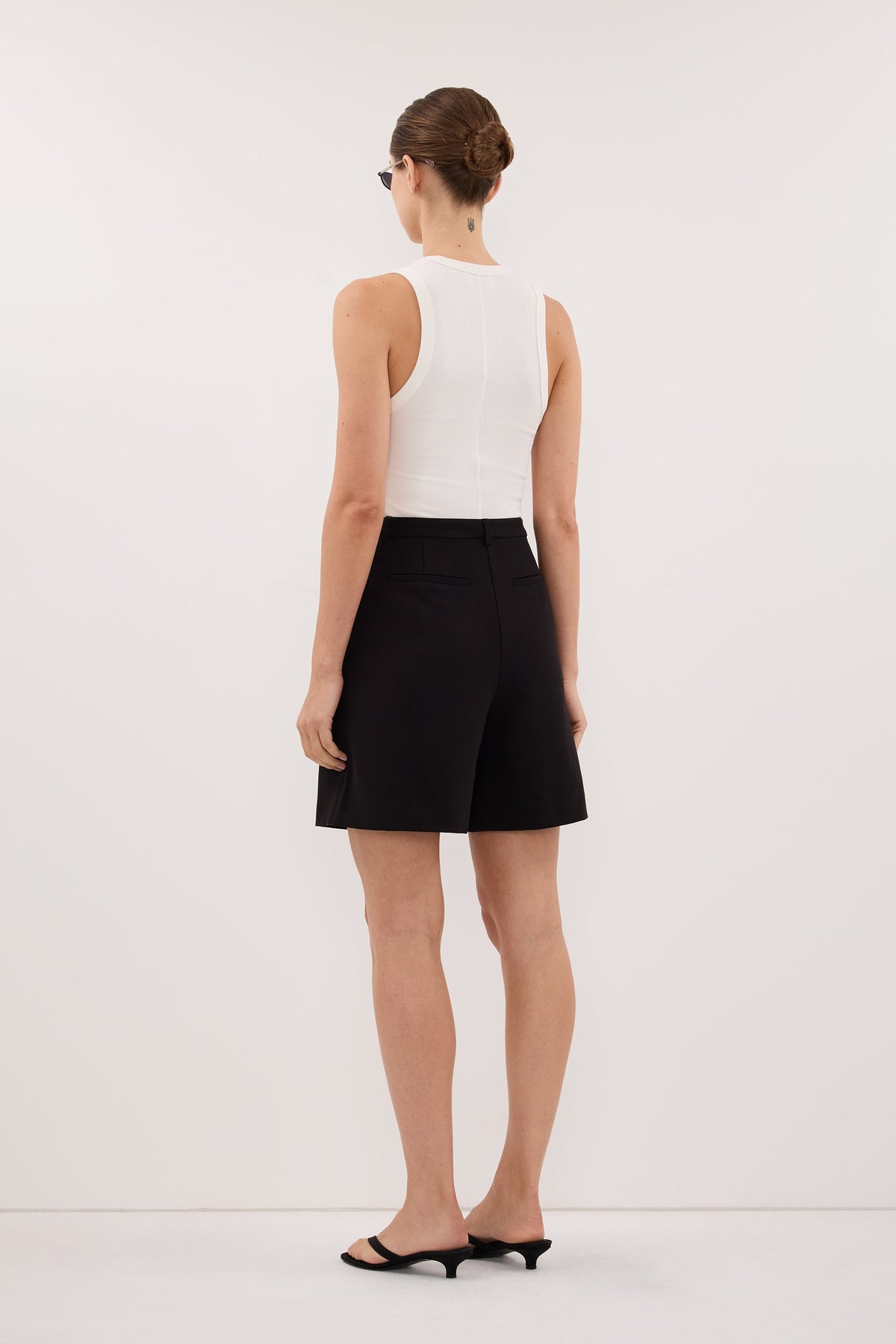 SOLENE BLACK BERMUDA SHORT