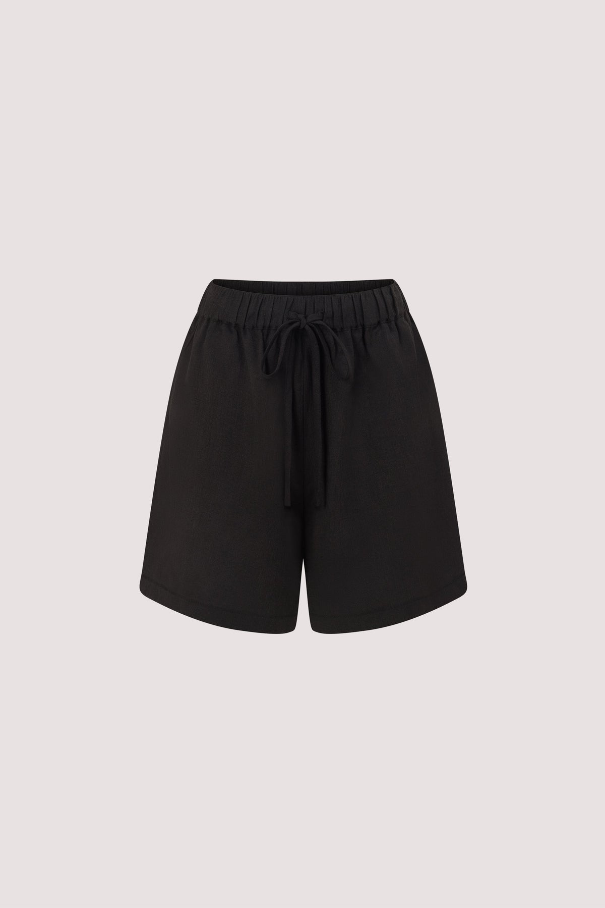 CALIA BLACK DRAWSTRING BERMUDA SHORT