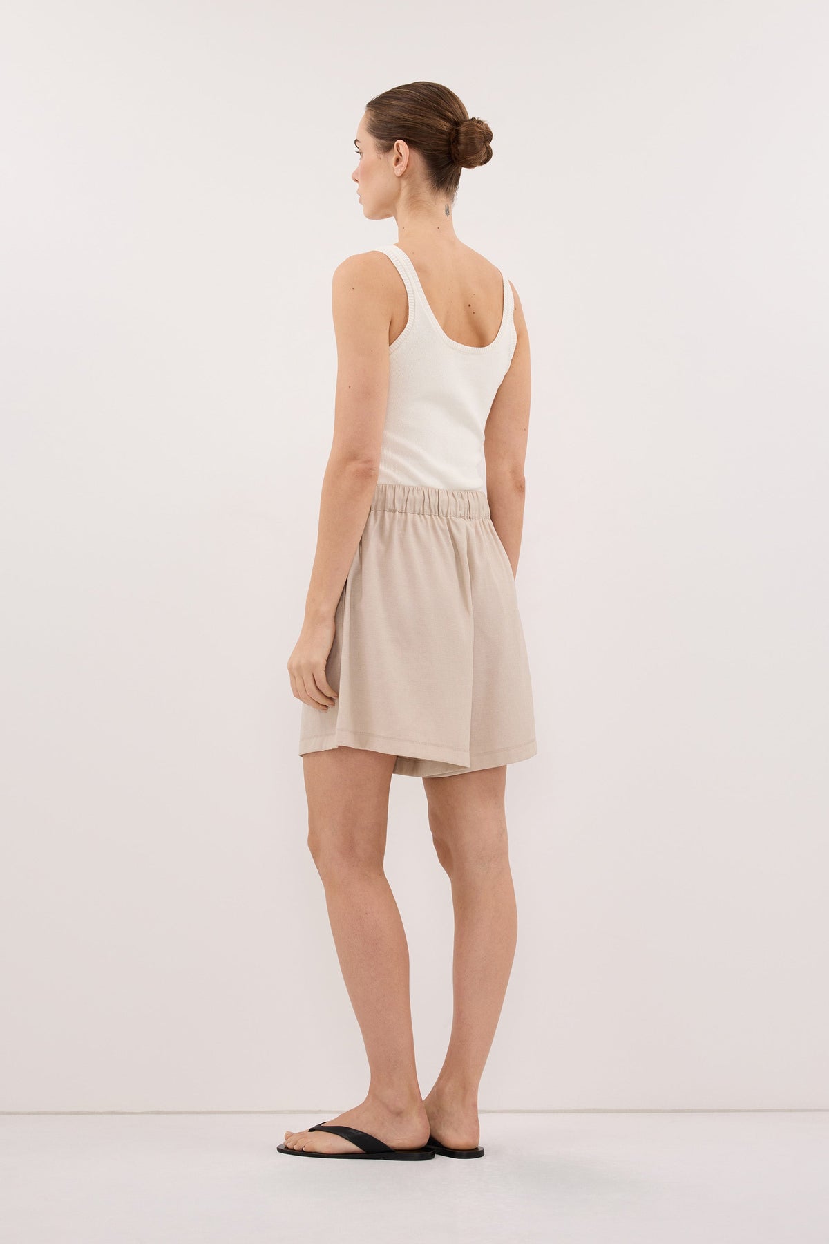 CALIA BONE DRAWSTRING BERMUDA SHORT