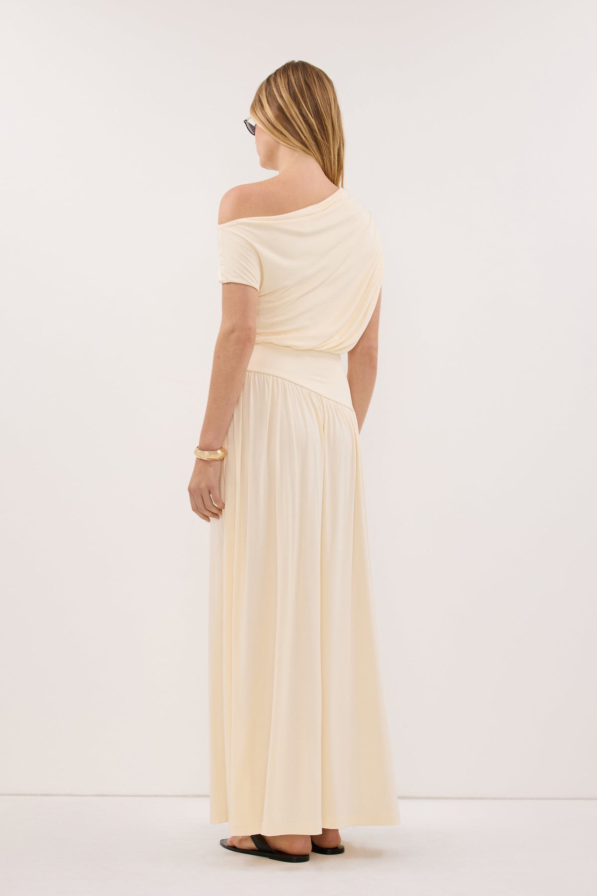 ELSIE BUTTER MODAL ASYM MAXI DRESS