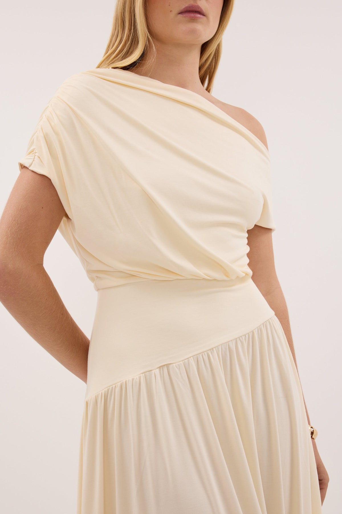 ELSIE BUTTER MODAL ASYM MAXI DRESS
