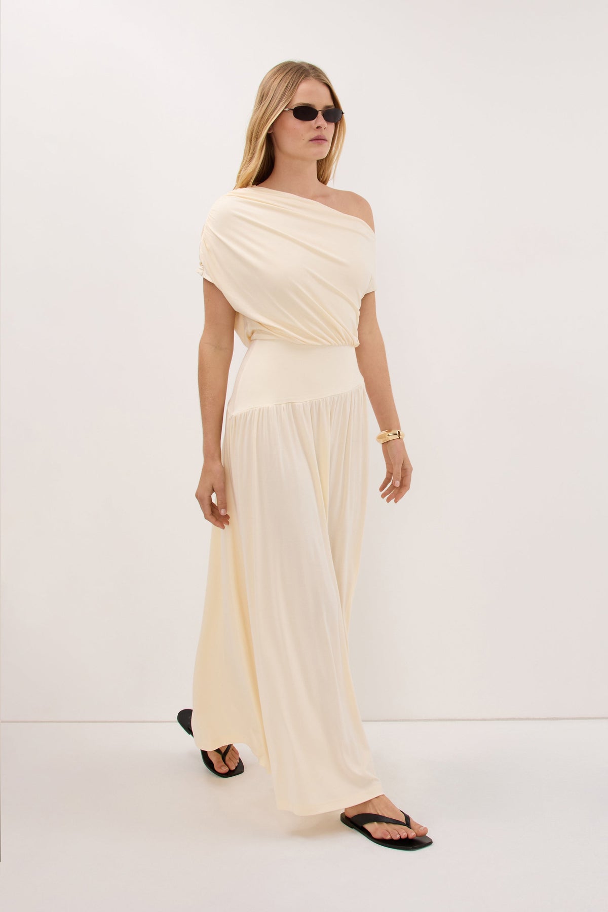 ELSIE BUTTER MODAL ASYM MAXI DRESS
