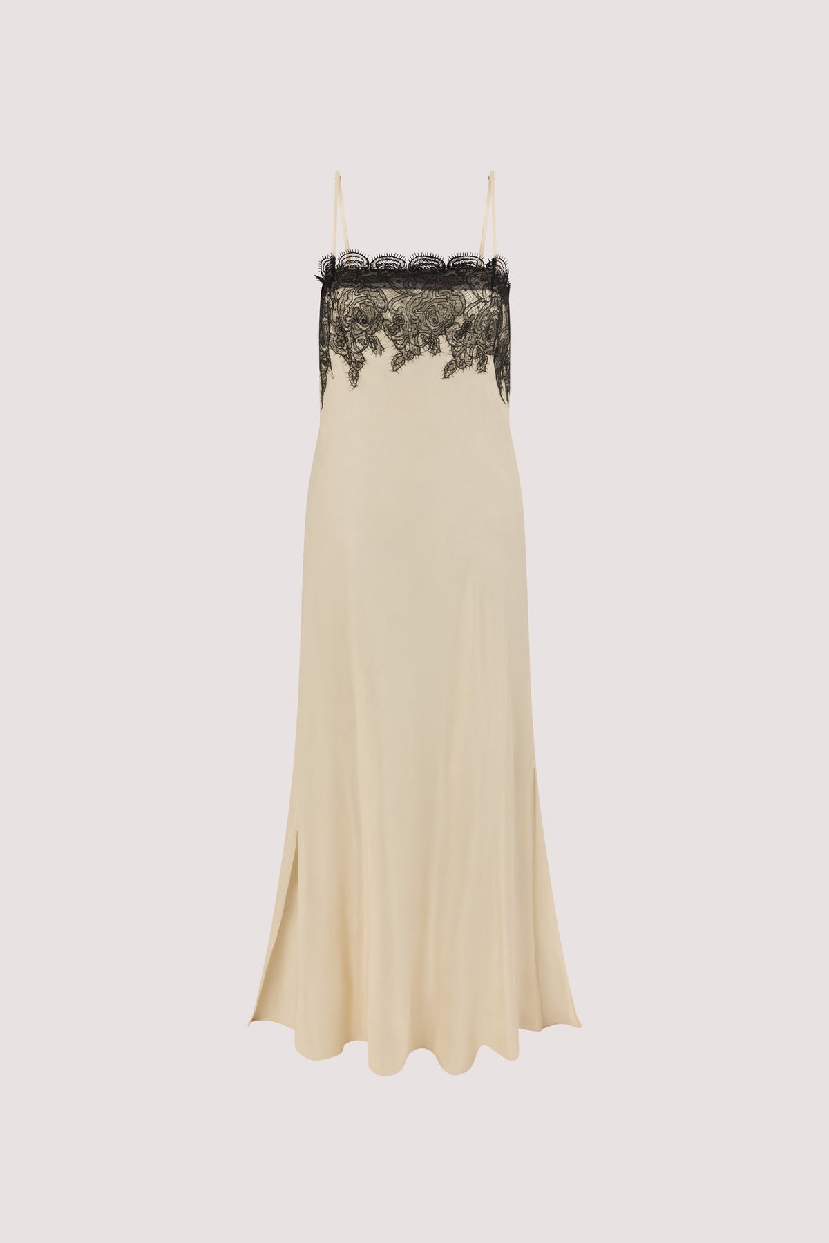 MINA STRAW CUPRO LACE MIDI DRESS