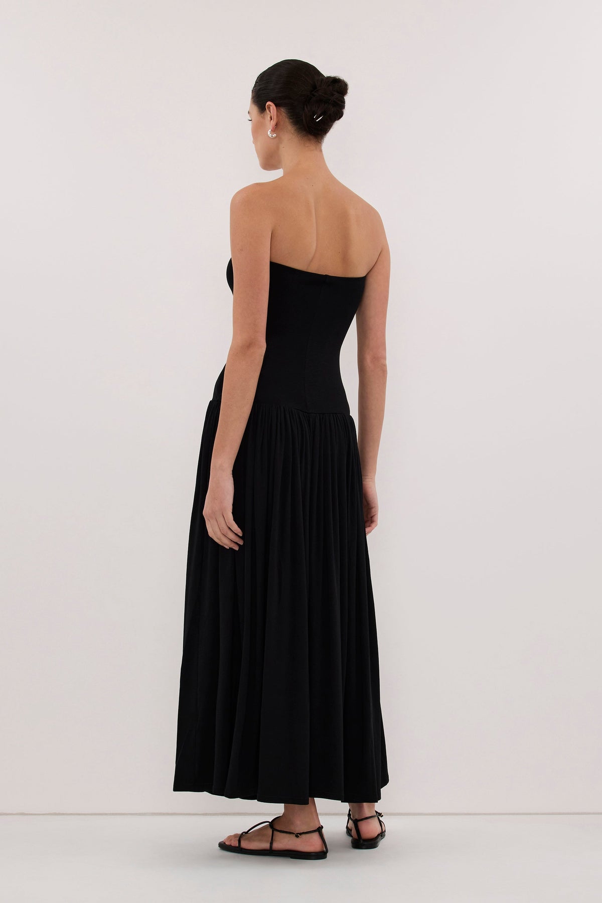 AVEN BLACK BANDEAU MAXI DRESS