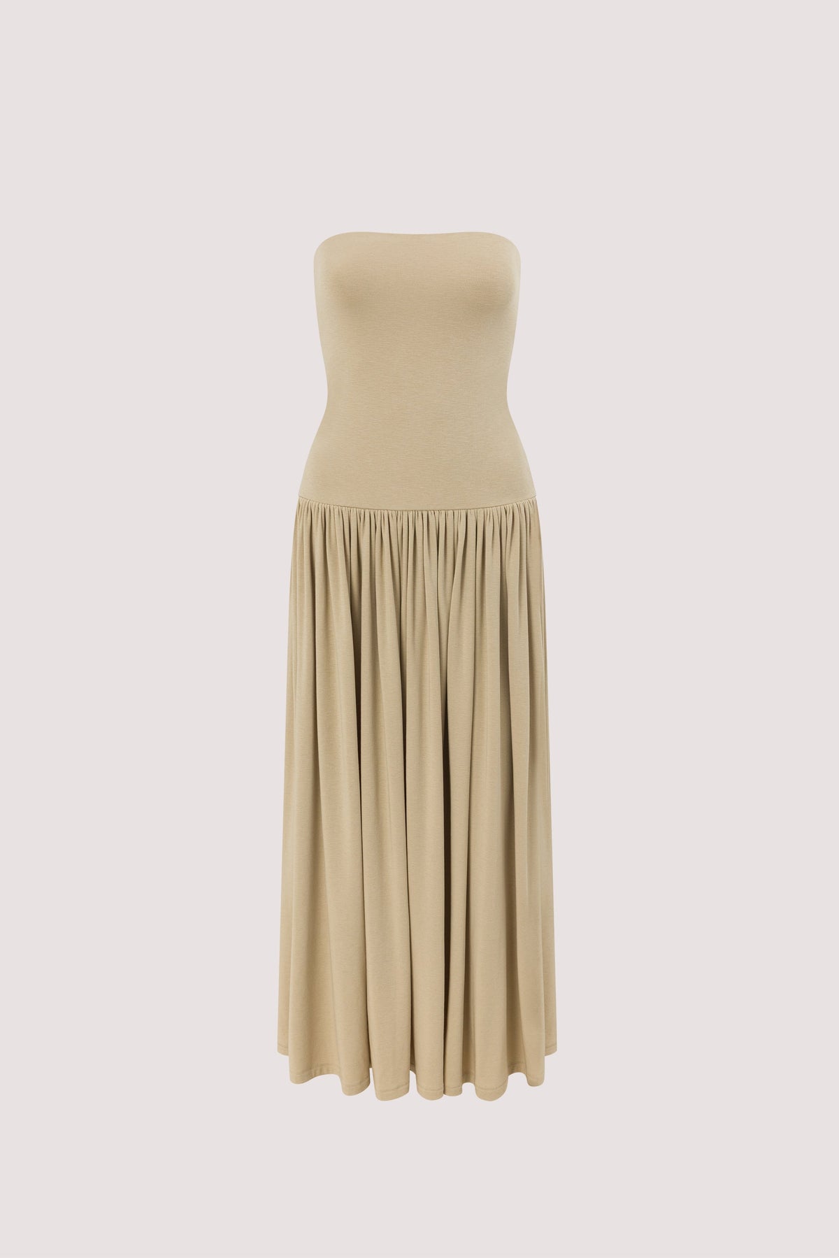 AVEN ELM SAGE BANDEAU MAXI DRESS