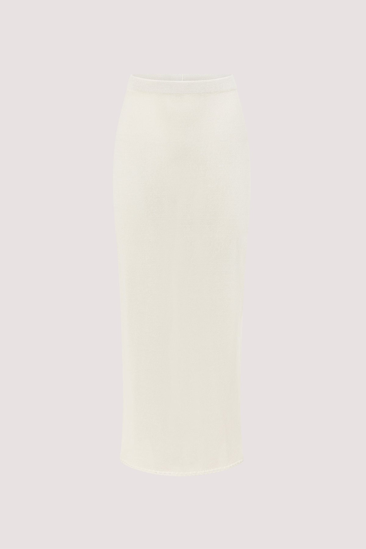 TARI OFF WHITE KNIT MIDI SKIRT