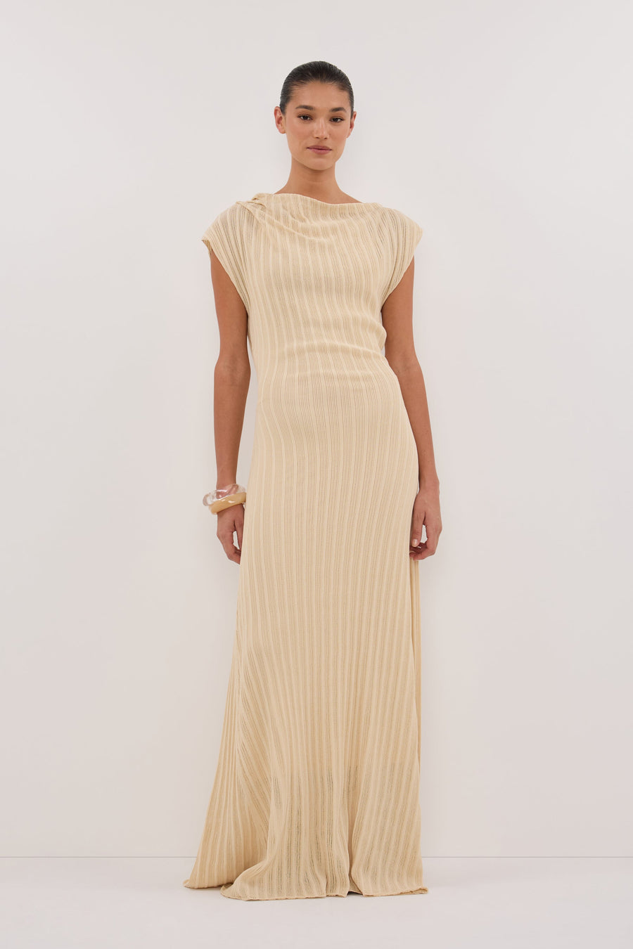 BOWIE NATURAL KNIT MAXI DRESS