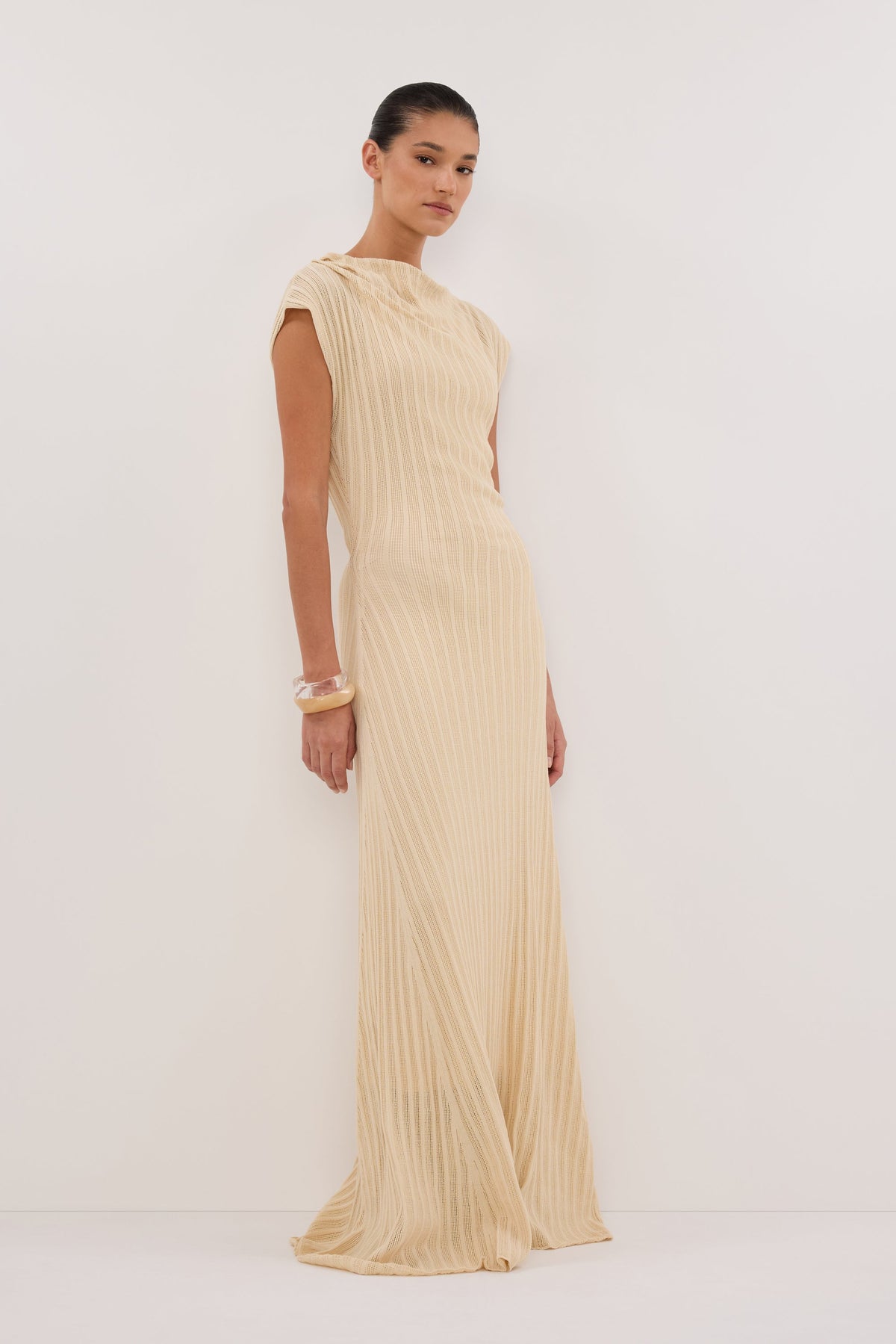 BOWIE NATURAL KNIT MAXI DRESS