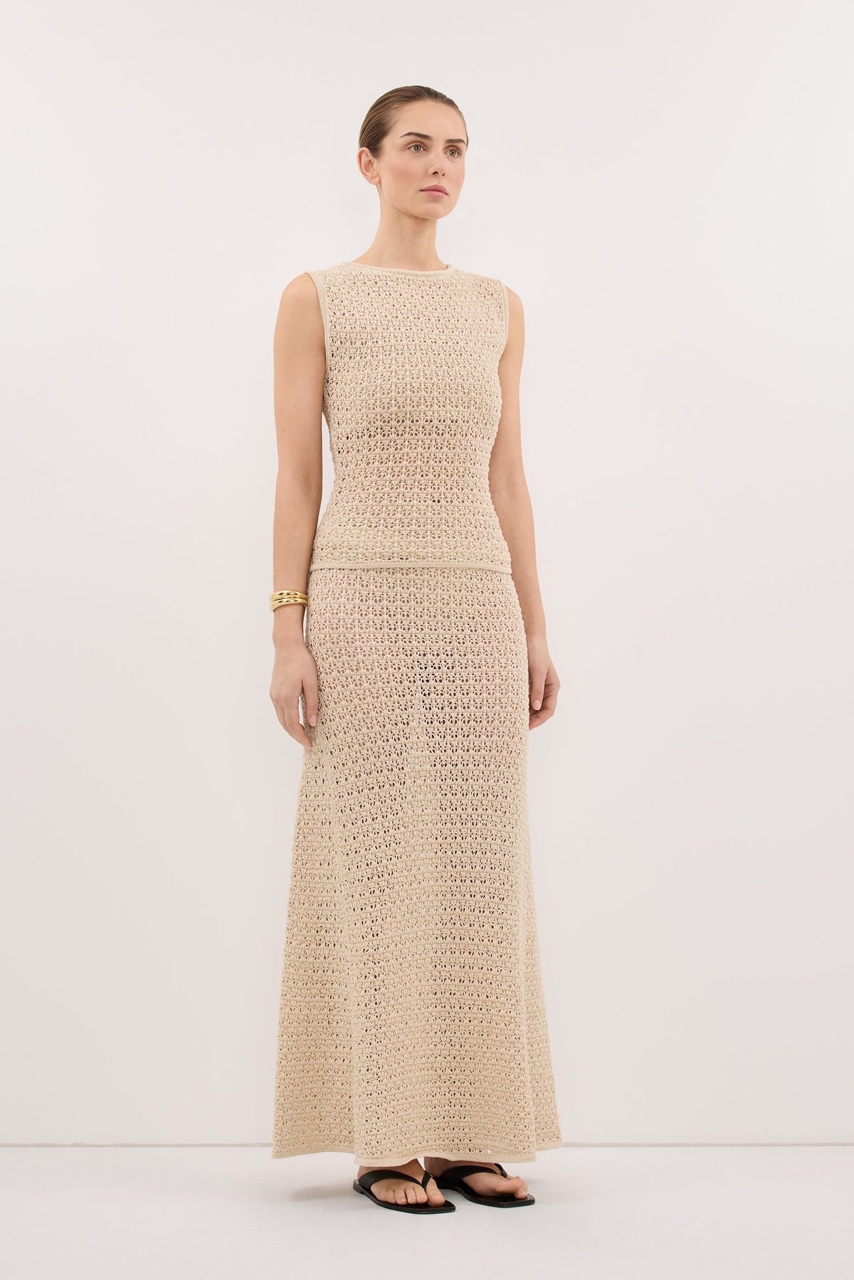 HALO NATURAL KNIT MAXI SKIRT